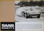 Broschyr Saab Sonett II 1967 på franska