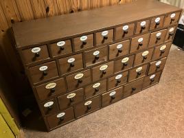 Antikt Lådfack Köpmansdisk