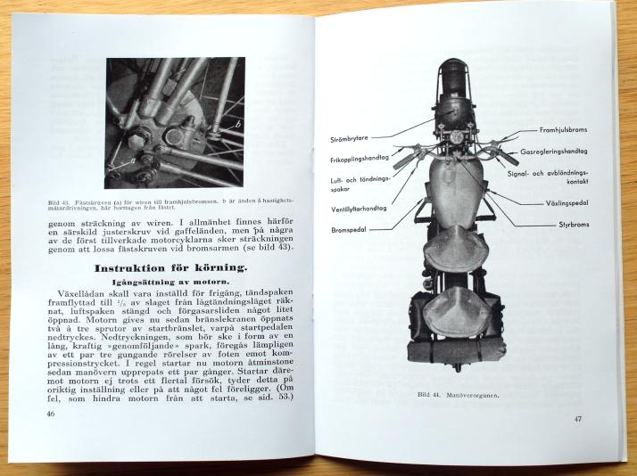 Instruktionsbok Monark Albin M/42 TV &amp; SV
