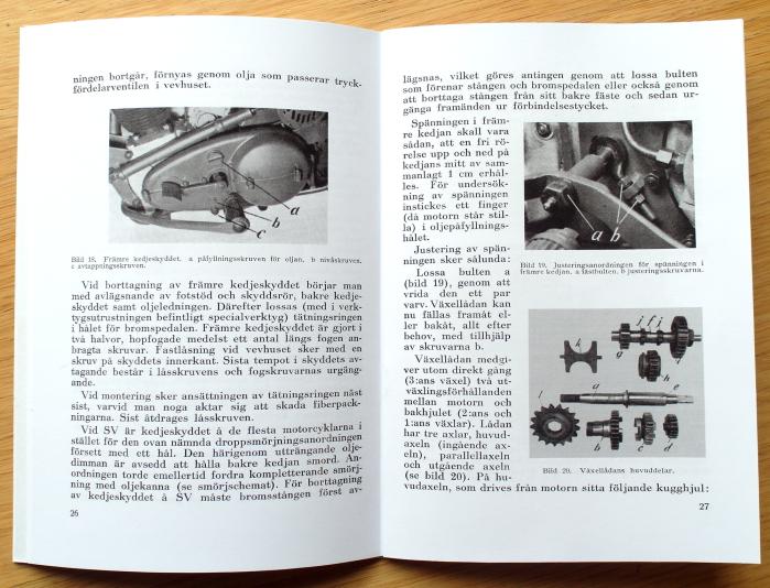 Instruktionsbok Monark Albin M/42 TV &amp; SV
