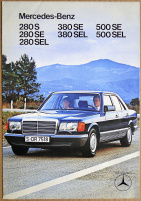 Broschyr Mercedes S-klasse 1980