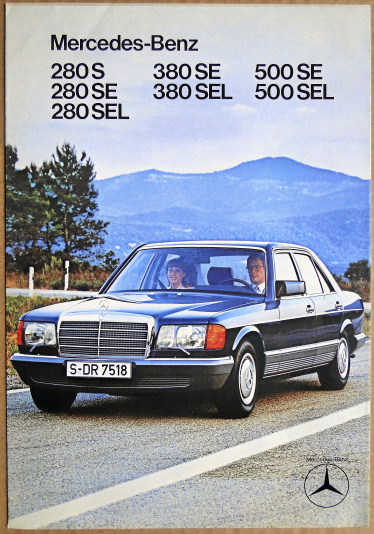 Broschyr Mercedes S-klasse 1980