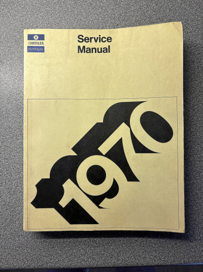 Servicemanual till Chrysler och Imperial 1970