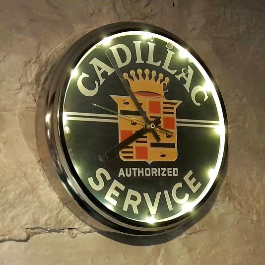 CADILLAC SERVICE CLOCK med belysning: