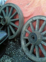 Paret hästvagnshjul 60 cm rakt över