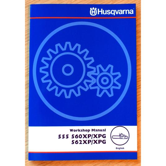 Verkstadshandbok Husqvarna motorsågar 555, 560, mm
