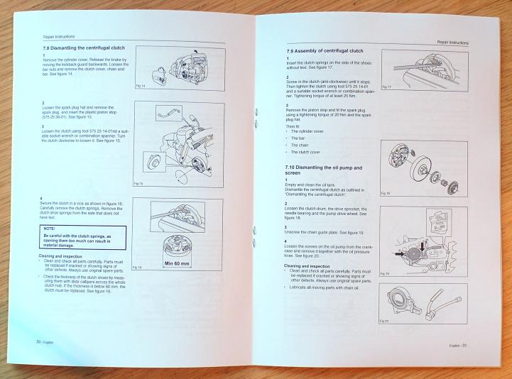 Verkstadshandbok Husqvarna motorsågar 555, 560, mm