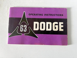 Original användarhandbok till Dodge 1963
