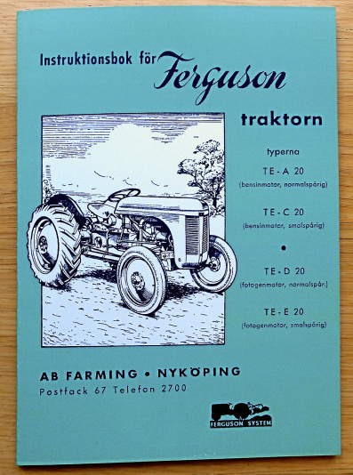 Instruktionsbok Massey Ferguson Grålle