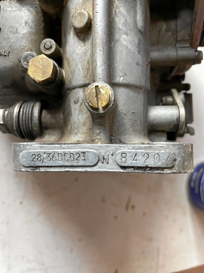 Weber 28/36 DCD23, 2-portsförgasare+ insug V4-motor