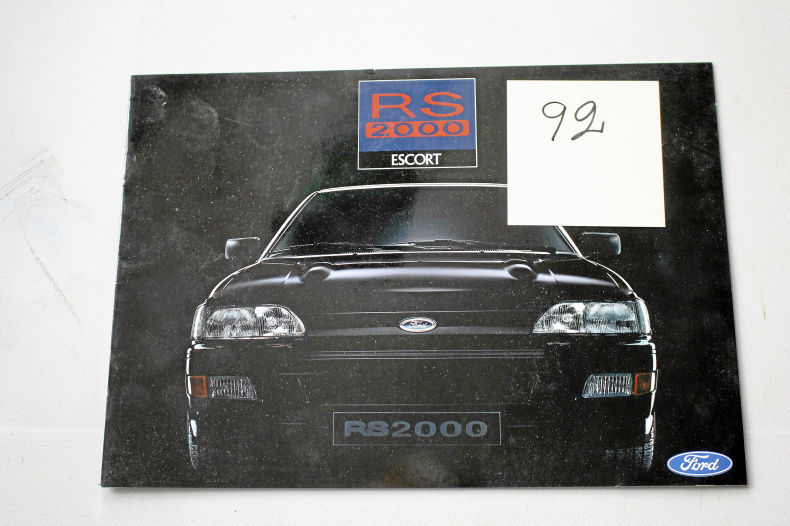 FORD ESCORT RS 2000  BROSCHYR 1992