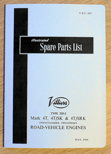 Reservdelskatalog till Villiers 4T motorer