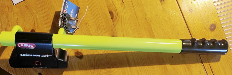 Ny Abus Car Block Granit rattkrycka stöldskydd