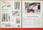 2 st broschyrblad IH-750 frontlastare 1961/1962 