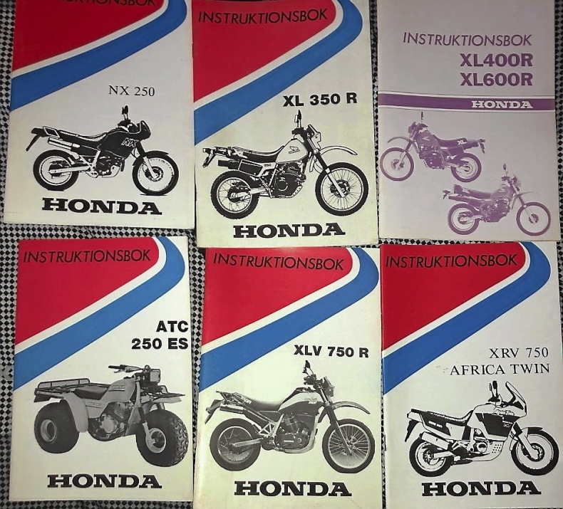 Honda original broschyrer & instruktionsböcker