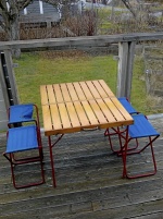Campingbord från 50-talet