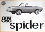 Broschyrblad Fiat 850 spider 1966 