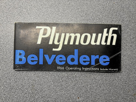 Användarhandbok till Plymouth Belvedere 1966