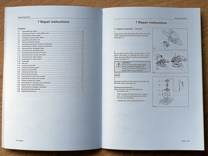 Verkstadshandbok Jonsered motorsågar CS2245 CS2250