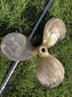Propeller Mässing/Brons med rostfri Axel