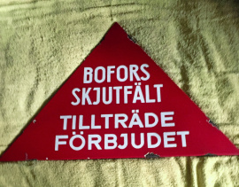 BOFORS, stor skylt