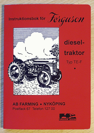 Instruktionsbok Ferguson Grålle med Dieselmotor