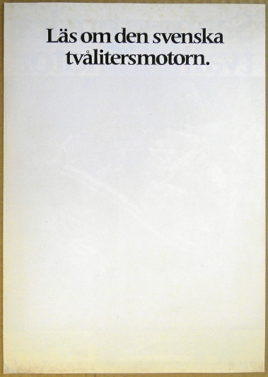 Broschyr Saab 2-litersmotorn 1973
