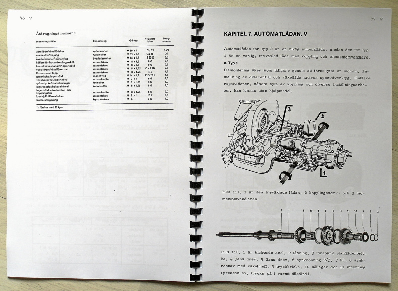 Verkstadshandbok VW Typ 1 & 2 1961-1975