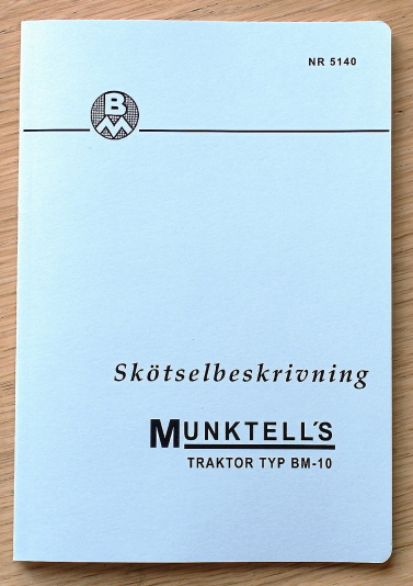 Instruktionsbok Munktell traktor BM-10