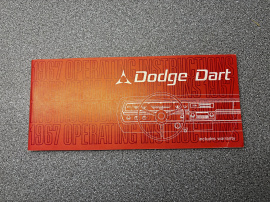 Original användarhandbok till Dodge Dart 1967