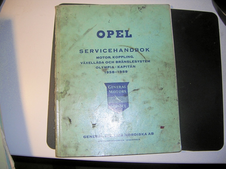 Verkstadshandböcker till Opel Kapitän 58-59