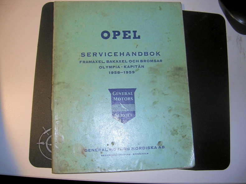 Verkstadshandböcker till Opel Kapitän 58-59