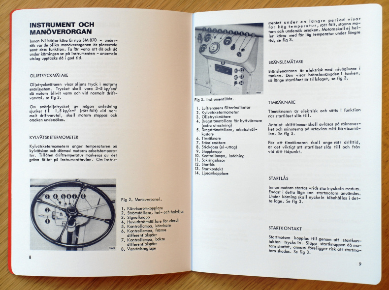 Instruktionsbok Volvo BM SM 870