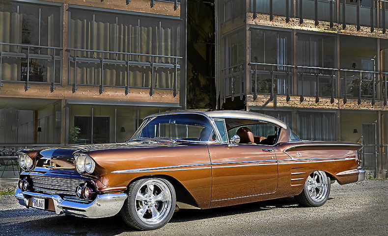 Chevrolet Impala Sportcoupé 1958 i toppskick