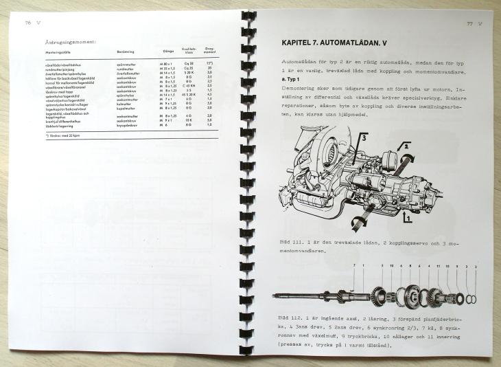 Verkstadshandbok VW Typ 1 & 2 1961-1975