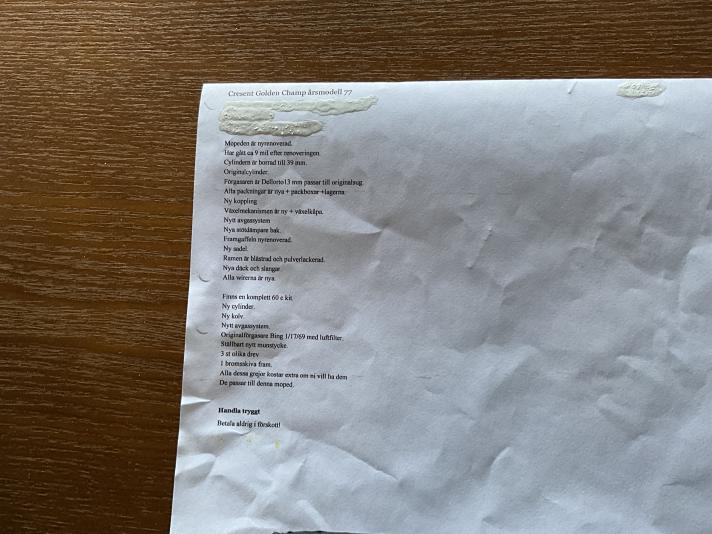 Moped Golden   Champ 1977