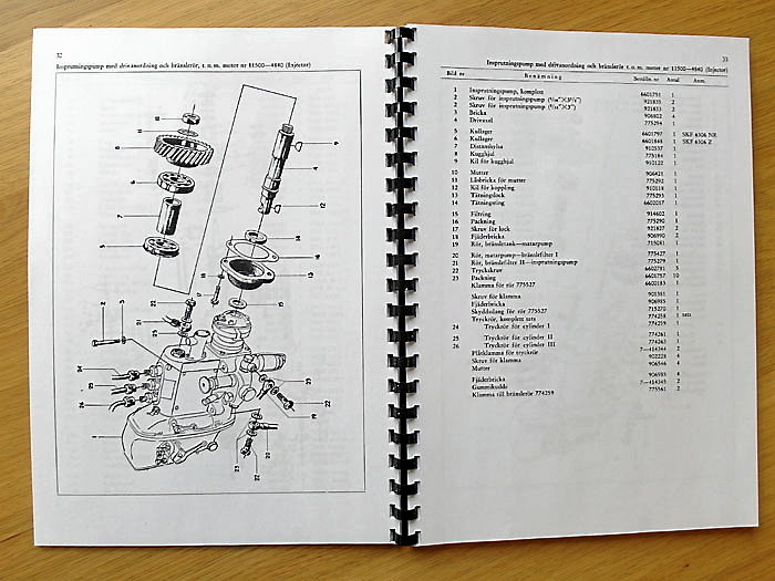 Reservdelskatalog BM 35 & BM 36. 1952-1957