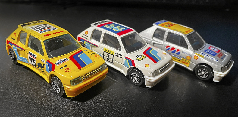 En unik samling Peugeot 205 T16 Grupp B!
