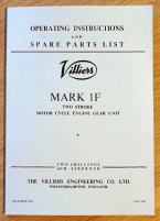 Instruktionsbok-Reservdelskatalog Villiers MK.1