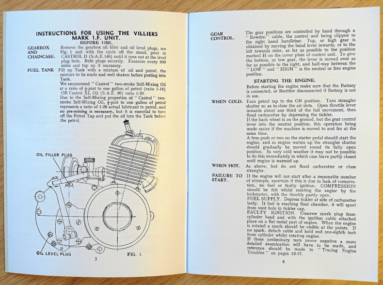 Instruktionsbok-Reservdelskatalog Villiers MK.1