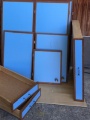 Skåpluckor och lådor i blå Perstorp